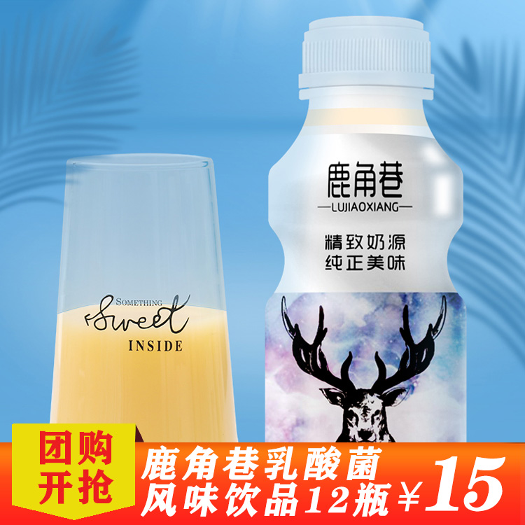 【开抢】鹿角巷乳酸菌饮品12瓶*340ml